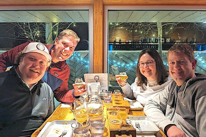 Bozeman Brewery Hop - The one-block walk to Mountains Walking: tiny travel time, big payoff