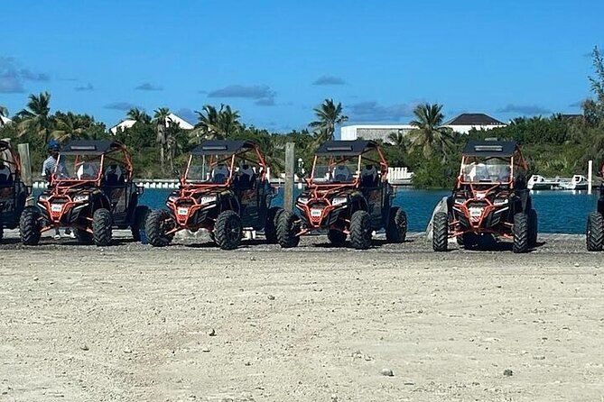 Caicos Banks Turquoise Water and Brewery UTV Tour - Grace Bay Road and the Turks and Caicos map mural stop