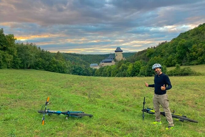 E Bike Day Trip I Visit a Roman Castle and Taste Craft Beer - Karlštejn Castle: quick hilltop views and an optional deeper tour