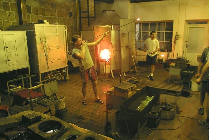 Glass and Brewery Day Trip from Prague - Ruckl Glassworks: watching glassblowers, then seeing finished pieces