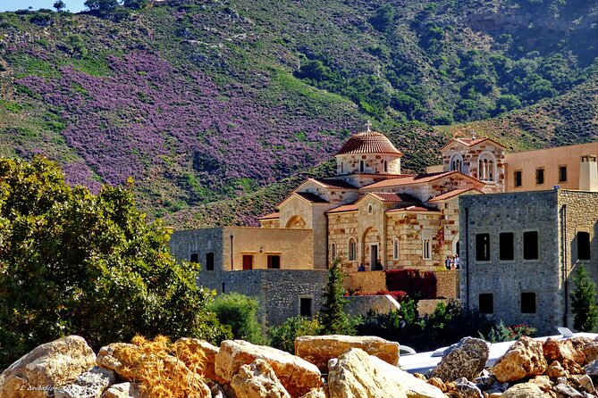 Monastery - Ancient Olive tree & Museum-Cretan Brewery Private Tour from Chania - Transfiguration Monastery at Kastelos: A Hilltop Stop With Real Atmosphere