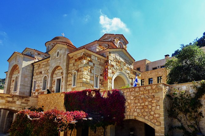 Monastery - Ancient Olive tree & Museum-Cretan Brewery Private Tour from Chania - Vouves Olive Tree and the Museum of Tools: When a Living Tree Becomes a Timeline