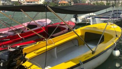 Omiš: Cetina River Boat Rental with Beer Garden Stop - The boat setup: simple, shaded, and made for a short water day