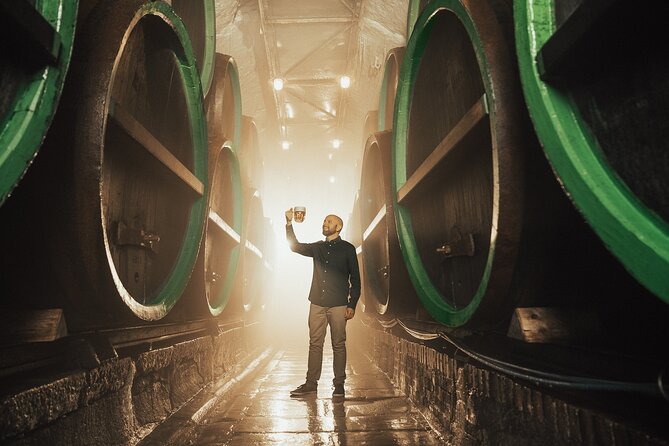 Pilsner Urquell Brewery Tour with Beer Tasting - The brewery bus and the modern bottling facility you can’t ignore