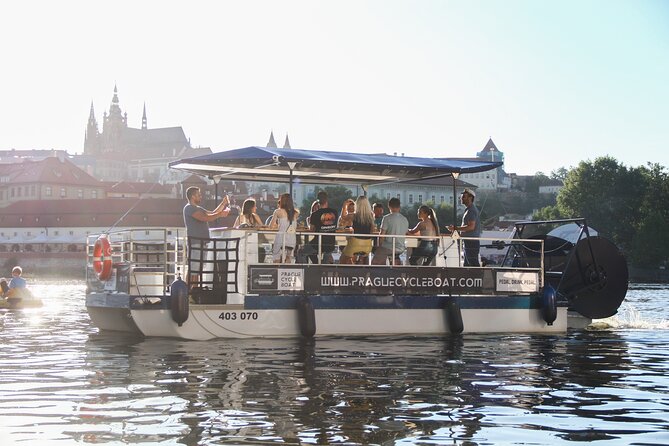 Prague Cycle Boat - The Swimming Beer Bike - Drinks aboard: beer, wine, prosecco, and planning for soft drinks