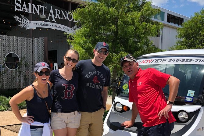 Private Houston Brewery Tour by Cart - Entering Houston by electric cart from 800 Preston St