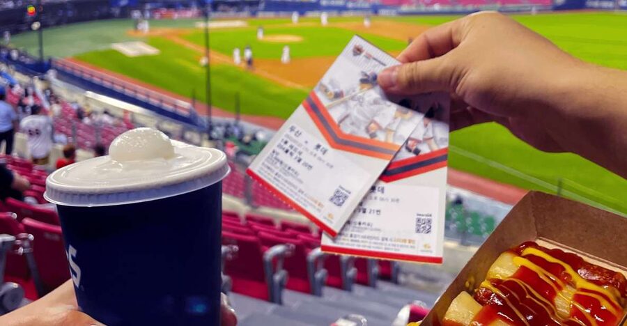 Seoul: Jasmil Baseball Stadium Game Ticket with Dinner/Beer - The Cheering Culture: Songs for Players, Big Stand-Up Moments