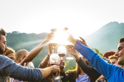 Temecula's Best Combo/Beer Tour - Oak Mountain Winery: the six-glass tower plus Cave Cafe lunch